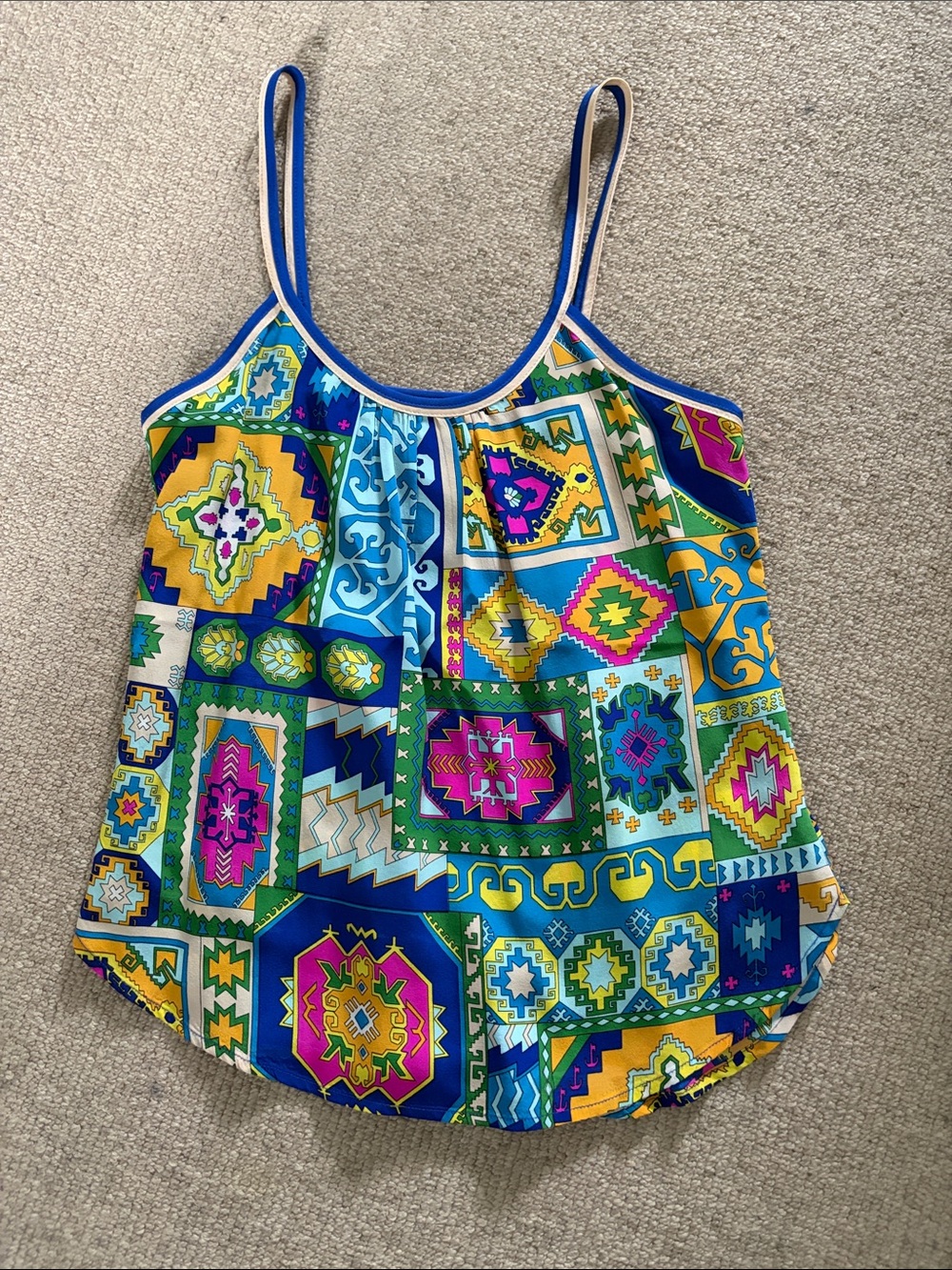 Tina Turk Multi-Colored Silk Camisole